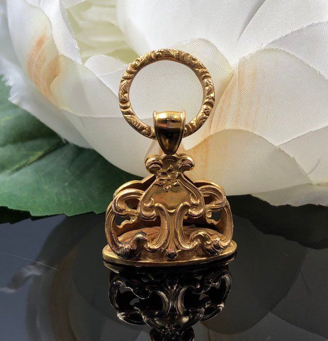 Antique gold online fobs