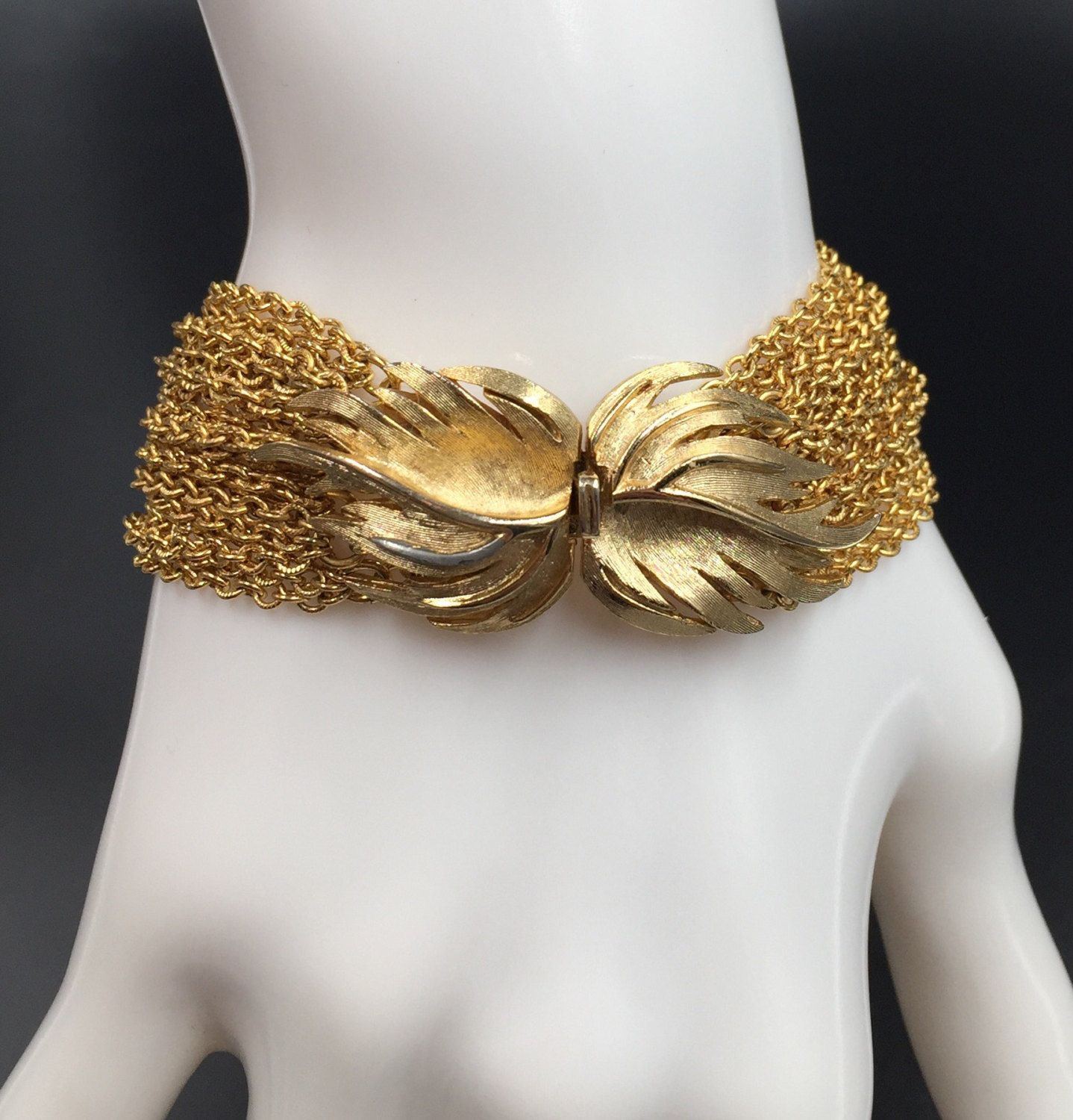 Trifari m sale gold bracelet