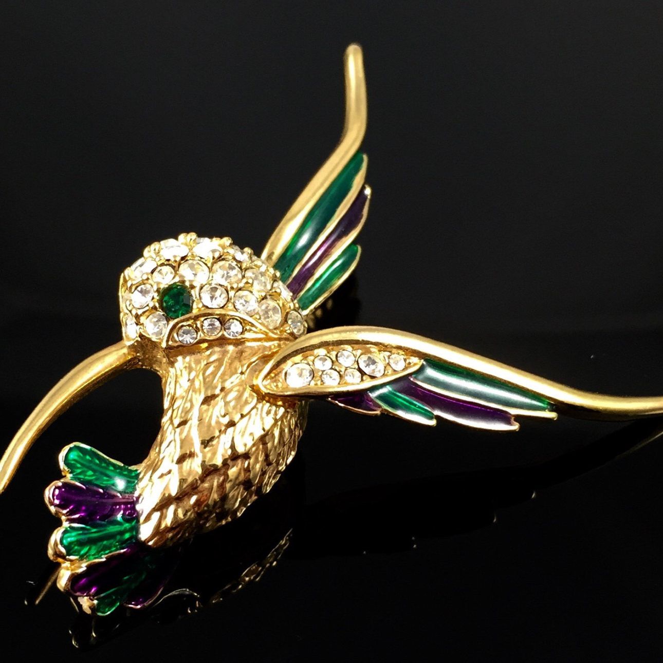 Hummingbird brooch deals vintage